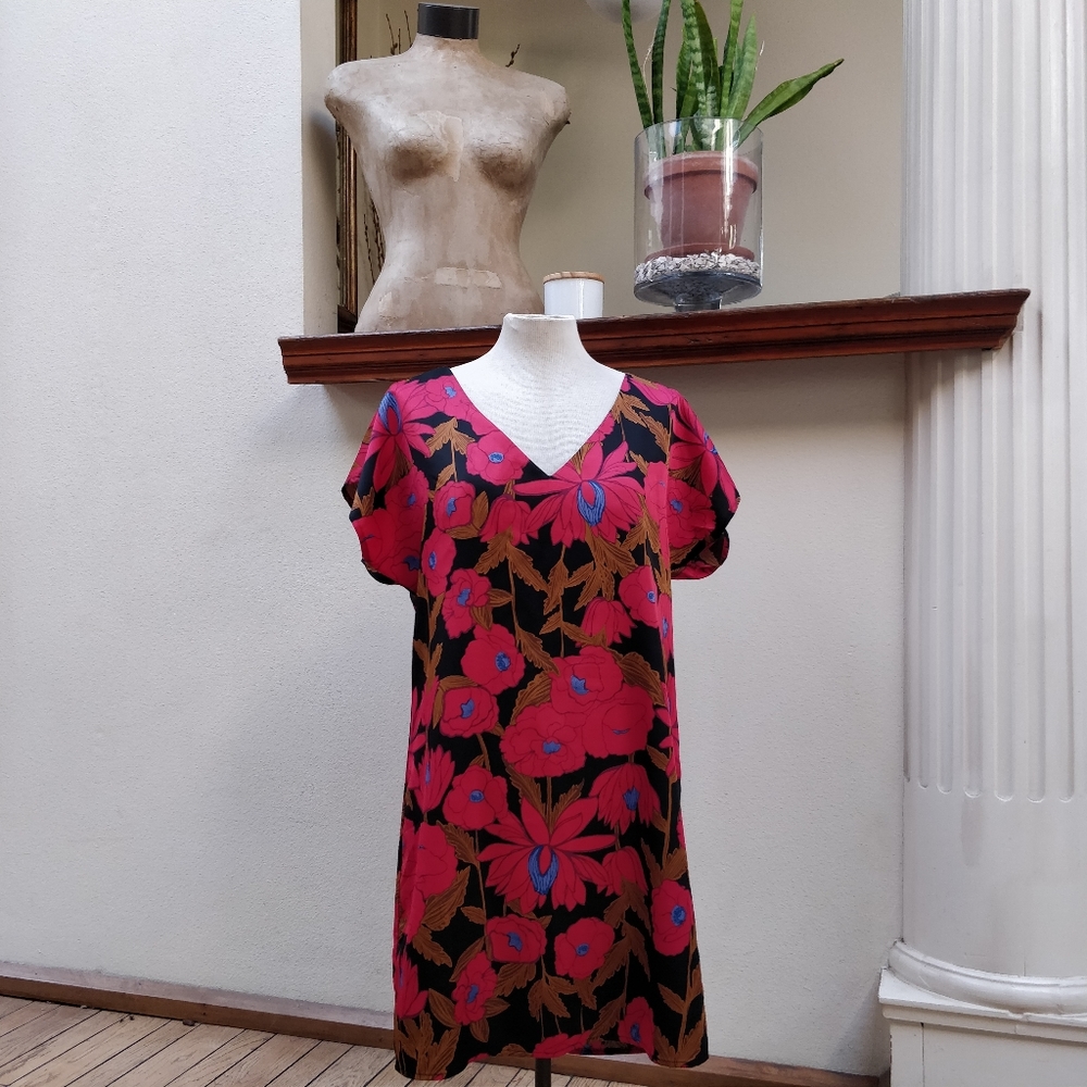 Satin shift dress